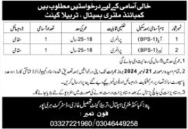  Combined Military Hospital CMH Tarbela Job Positions 2024