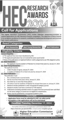 Higher Education Commission (HEC) Jobs 2024