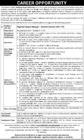 National Bank Of Pakistan (NBP) Jobs 2024